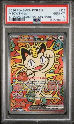 PSA 10 Meowth ex 121/088 SIR Perfect Order POR EN Pokemon English Gem Mint
