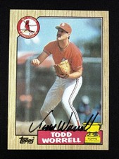 Todd Worrell Auto On-Card In-Person Gold Cup Rookie 1987 Topps #465