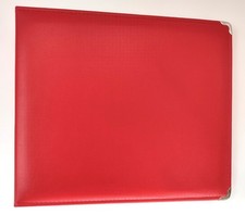 New Red Faux Leather Scrapbook Photo Album Journal For 12x12 Pages