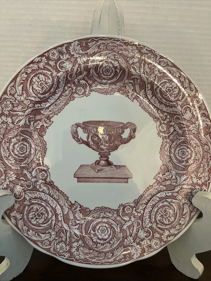 SPODE Archive Collection-Warwick Vase 10”Plate,Red Transfer-Ware.ENGLAND - Image 4 of 4