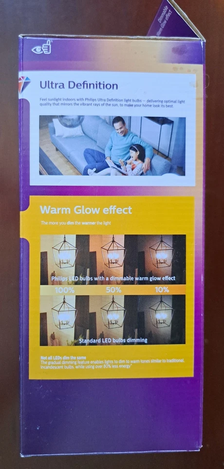 Philips Ultra Definition Warm Glow 75W Equivalent Soft White 11W LED Dimmable - Image 2 of 3