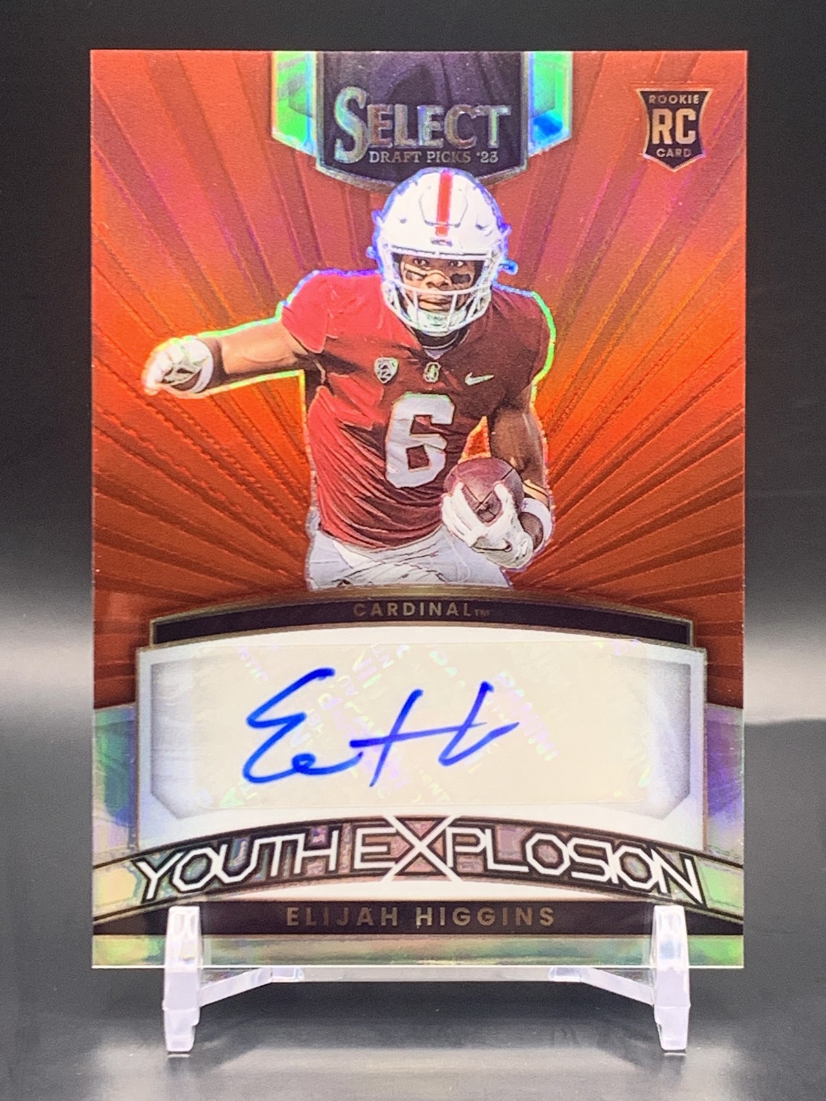 Elijah Higgins Panini Select Draft Picks Youth Explosion Signatures #YSEHI Red