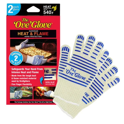 BRANDED The Ove Glove 2-Pack - Oven Mitts - Superior Hand Protection from Heat and Flame