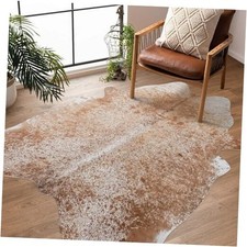 Cow Hide Faux Cowhide Rug - 4.6x5.2 Feet Cow Print Pattern Area Rugs Small 