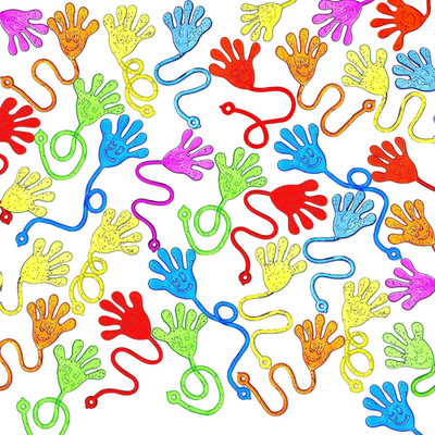 48Pcs Glitter Sticky Hands Party Favors, Easter Egg Fillers Party Favors Set for