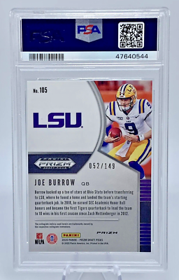 JOE BURROW 2020 Panini Prizm Rookie 052/149 NEON ORANGE MINT 9 | eBay