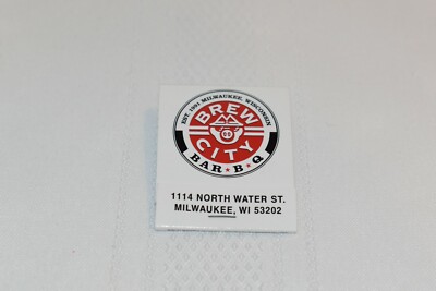 Brew City Bar B Q Milwaukee Wisconsin 20 Strike Matchbook
