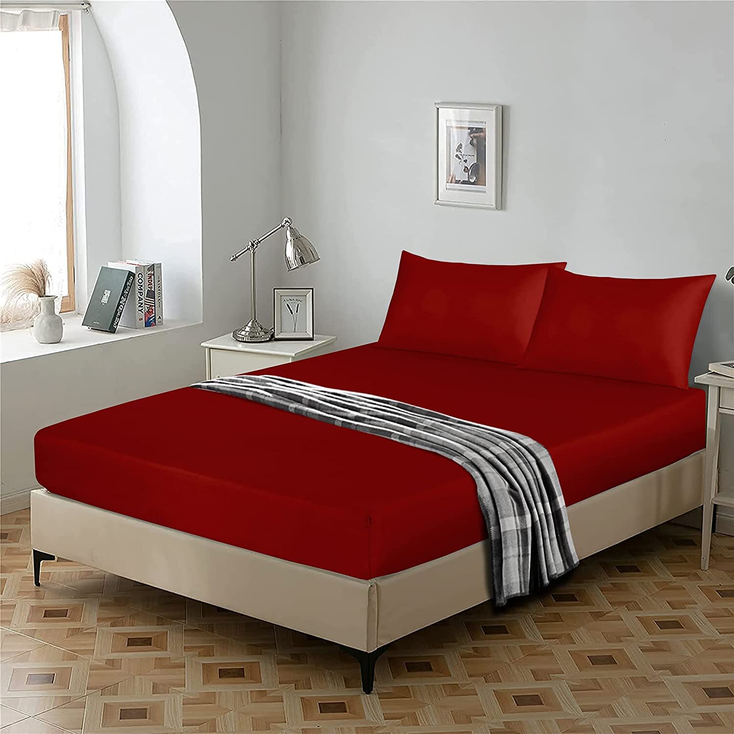 Extra Deep Fitted Sheet Breathable Microfiber Single Double King Super