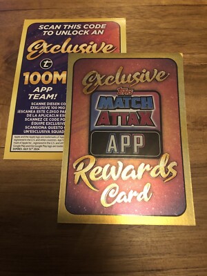 Topps Match Attax Extra 2023/2024 100m APP TEAM EXCLUSIVE REWARDS CARD - UNBENUTZT