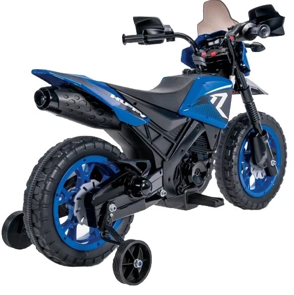 Huffy 6V Motorcycle Ride-On, Realistic Sounds, Training Wheels, 2 MPH, Blue - Image 2 of 4