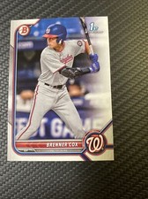 2022 Bowman Draft Baseball Brenner Cox RC Washington Nationals #BD-196