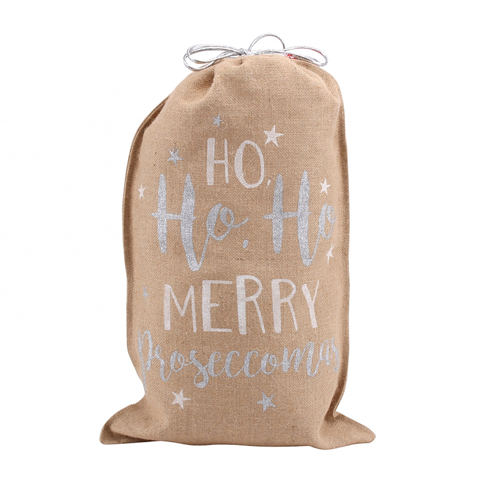 Christmas Sack - PROSECCOMAS GIFT SACK | Large Hessian Gift Sack | Christmas Bag