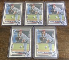 Matthew Liberatore 2021 Bowman Prospects Chrome #BCP-29 Cardinals Lot (5)