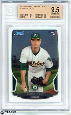 Sonny Gray RC BGS 9.5: 2013 Bowman Chrome Draft Rookie Card #7 | eBay
