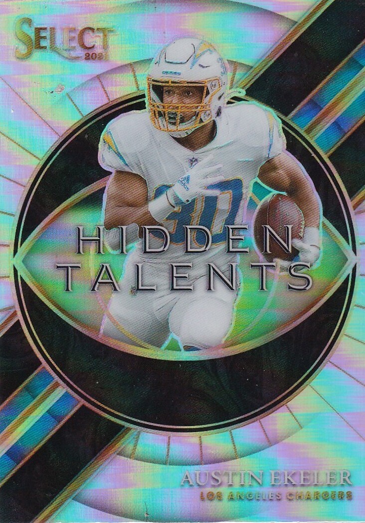🏈 2021 SELECT HIDDEN TALENTS SILVER - AUSTIN EKELER #HT-4 LOS ANGELES CHARGERS