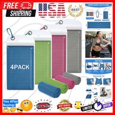 Multipurpose 4 Pack Cooling Towels 40  x12  - Essential for Active Lifestyles