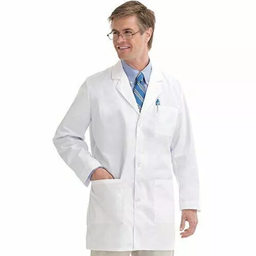 Premium Apron Lab Coat for Doctors Unisex Material Cotton White