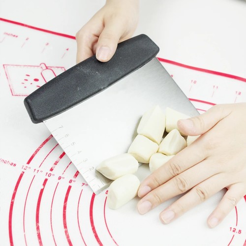 Stainless Steel Dough Cutter Cake Cream Spatula Butter Scraper New Baking Tools