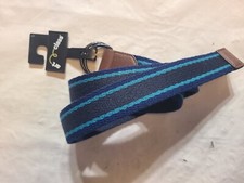 Kids' Reversible Striped Belt- Art Class Blue Size Large