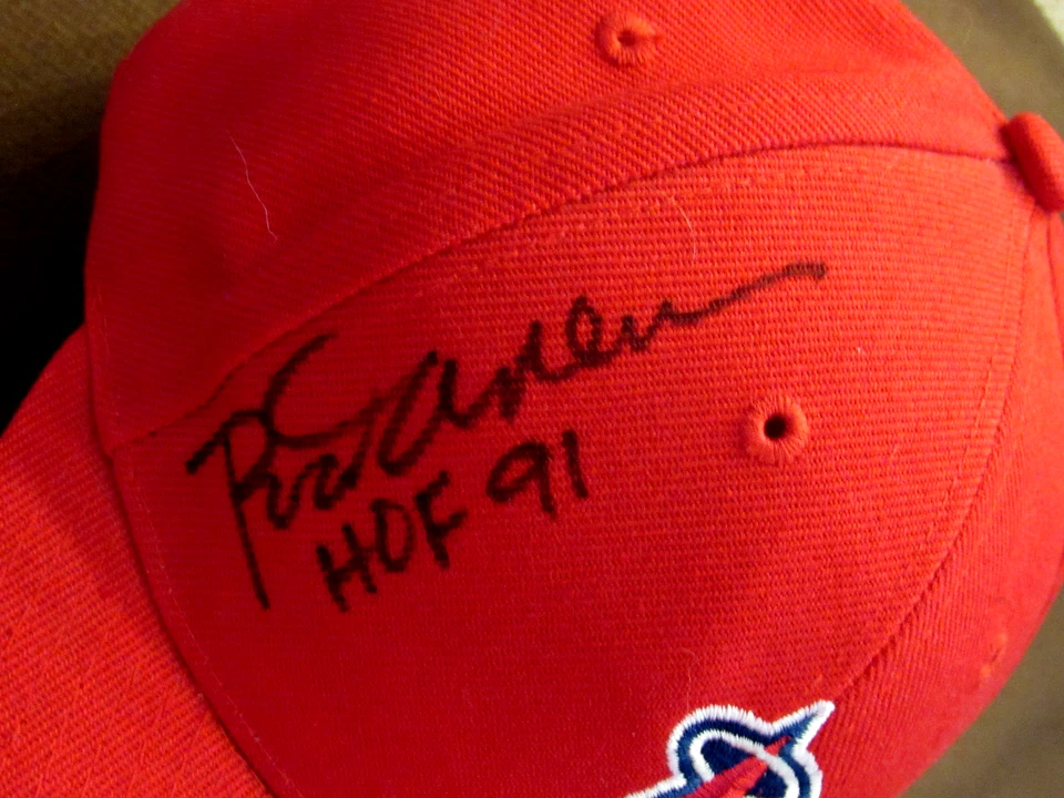 ROD CAREW HOF 91 CALIFORNIA ANGELS TWINS SIGNED AUTO VINTAGE CAP HAT JSA BEAUTY - Image 2 of 4