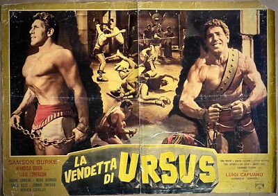 LA VENDETTA DI URSUS -Fotobusta Originale - Samson Burke, Wandisa Guida -1961
