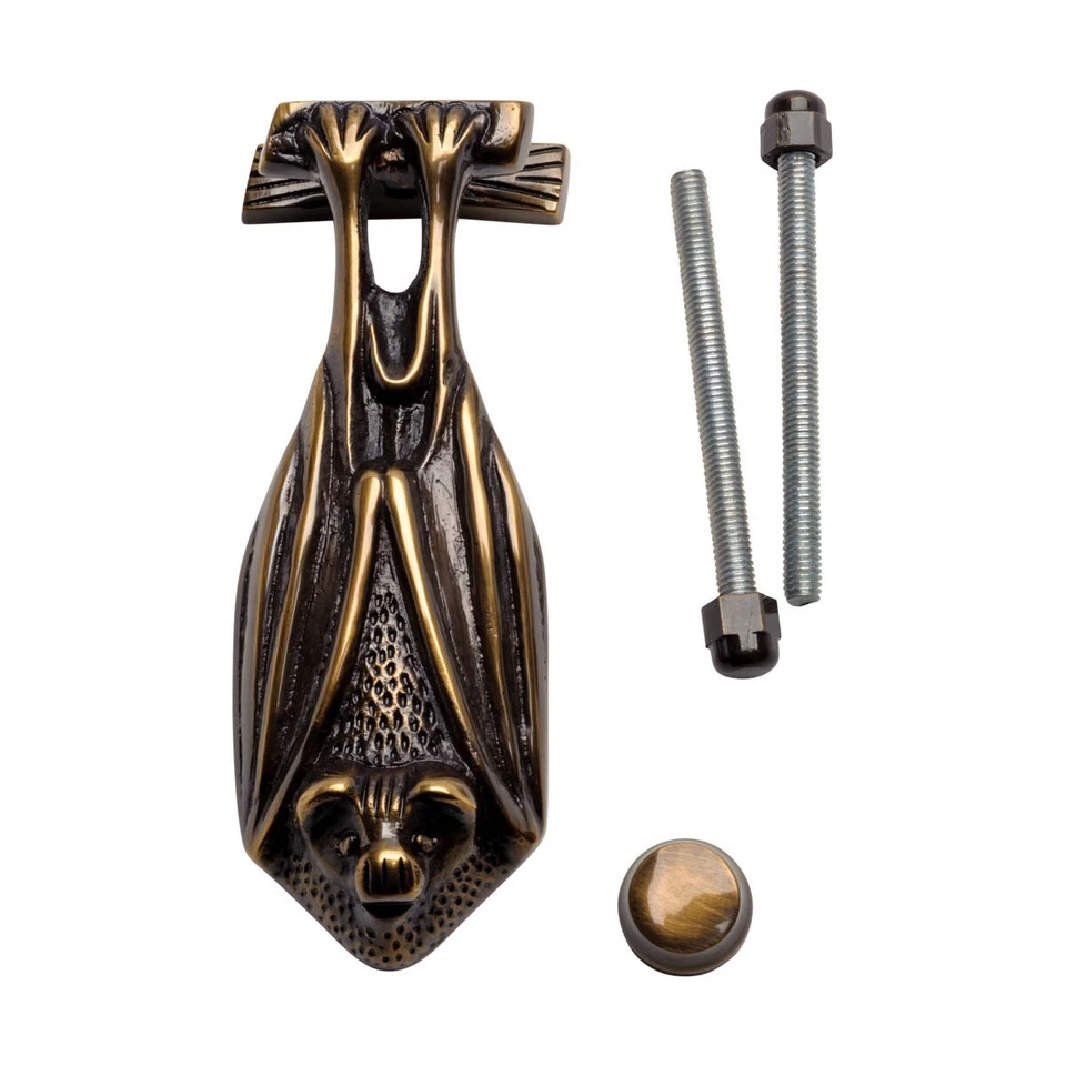 Renovators Supply Antique Brass Door Knocker Bat Design Brass Door Knocker - Image 2 of 4