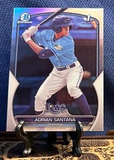 Adrian Santana 2023 Bowman Chrome Draft 1st Bowman #BDC-130 Tampa Bay Rays
