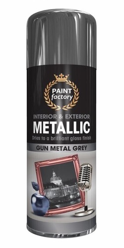 4 x Gun Metal Grey Spray Paint Metallic Aerosol Auto Car DIY Wood Plastic 400ml - Picture 2 of 2