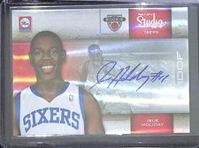2009-10 Panini Studio Proof Autograph #142 Jrue Holiday No 49 of 49