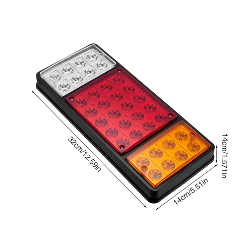 2 Pcs LED Truck Trailer Tail Lights Tail Turn Signal Brake Light Running Reverse - Picture 8 of 12