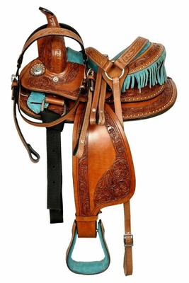 Western Barrel Saddle Racing Horse Tack Set Größe 10 Zoll bis 18 Zoll