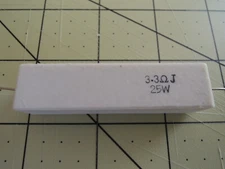 3.3 Ohm 5% Tolerance 25 Watt Wirewound Axial Ceramic Fixed Power Resistor
