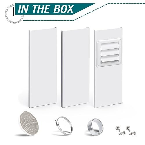 Trockner Entlüftung Fenster Kit Verstellbar Fenster Entlüftung Kit mit Outdoor Trockner Entlüftung Bucht... - Bild 9 von 9