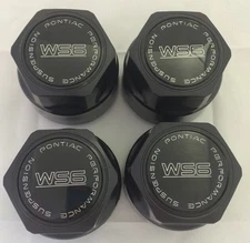 1988-1992 PONTIAC FIREBIRD TRANS-AM WS6 Wheel Center Hub Cap BLACK w/ SILVER