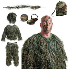 Arcturus Ultra-Light Woodland Ghillie Suit | 6-Piece Hunting Camo Suit