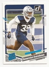 2023 Donruss Football Cowboys Demarvion Overshown Rated Rookie Card #323. rookie card picture