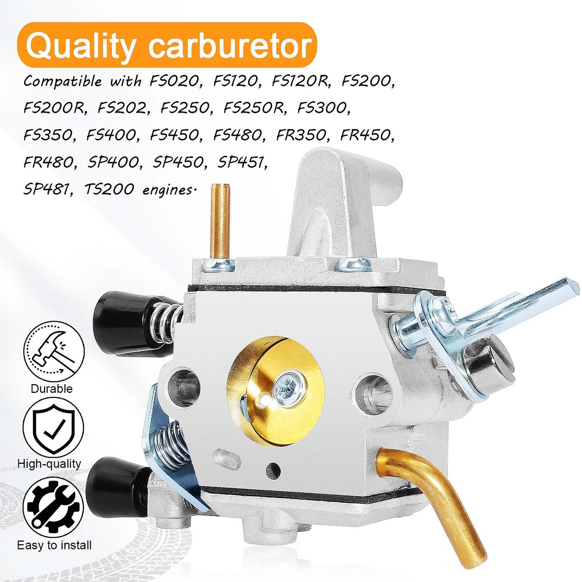 Carburateur FS120 Pour Stihl FS120R FS200 FS250 - Remplace 4134 120 0651 Zama C1Q-S51