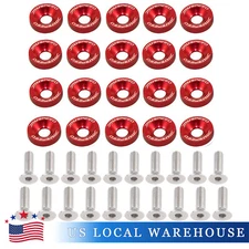 20pcs JDMSPEED Billet Aluminum Fender/Bumper Washer/Bolt Engine Bay Dress Up Kit