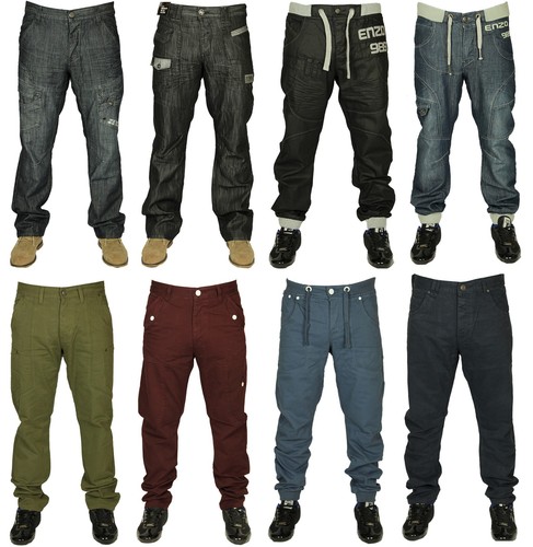 Enzo Jeans In Black Coated Stone Wash 