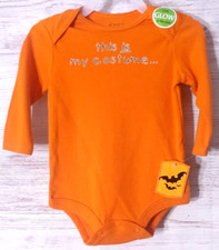 HALLOWEEN INFANT/BABY ONE PIECE 6-9 MTHS GLOWS IN THE DARK NEW WITH TAGS NICE