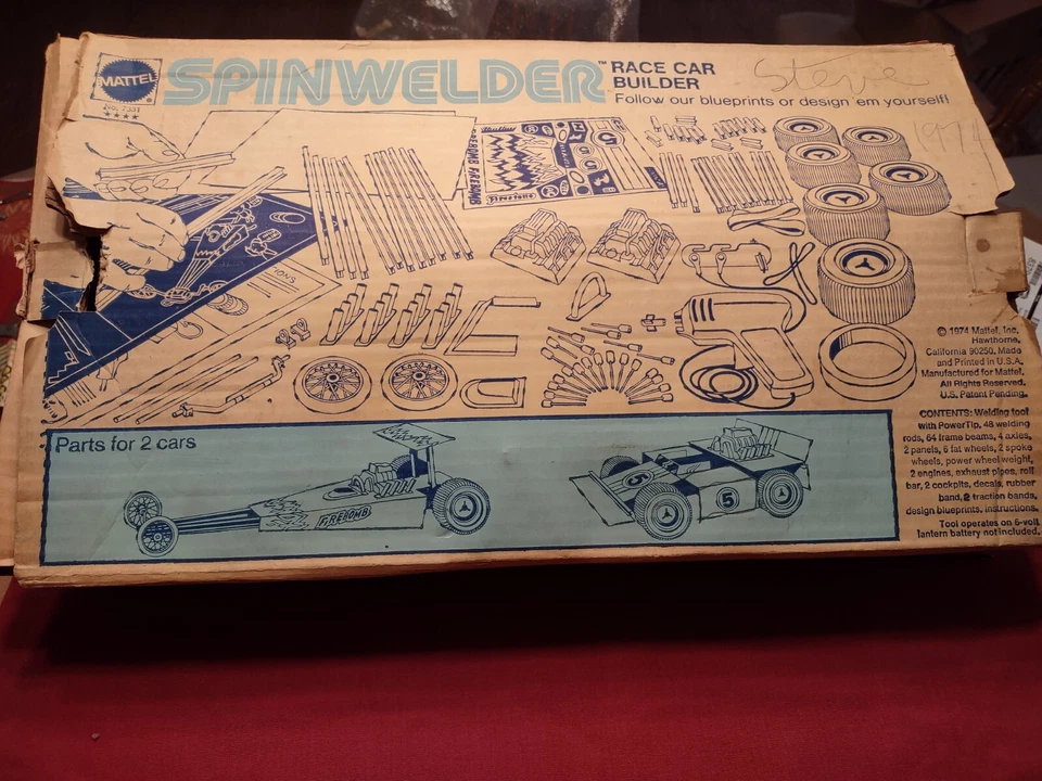 Coche de carreras Mattel Spin Welder 1974 de colección stock antiguo raro # ¡NUNCA USADO! Foto 4 de 4