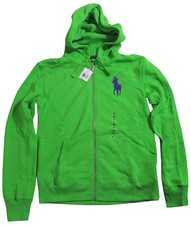 Polo Ralph Lauren Womens Full Zip Big Pony Hoodie Racing Green NWT