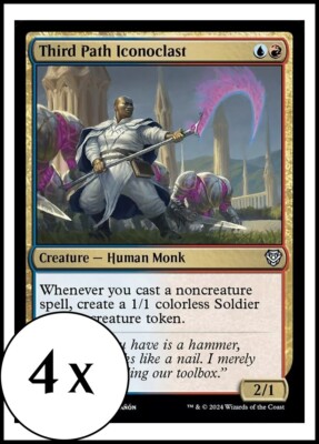 MTG - 4 x Third Path Iconoclast - Playset of 4 - Thunder Junction Commander