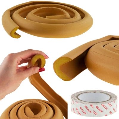 MARTOM Braunes Schaumstoffband – Kantenschutz für Kinder und Tiere