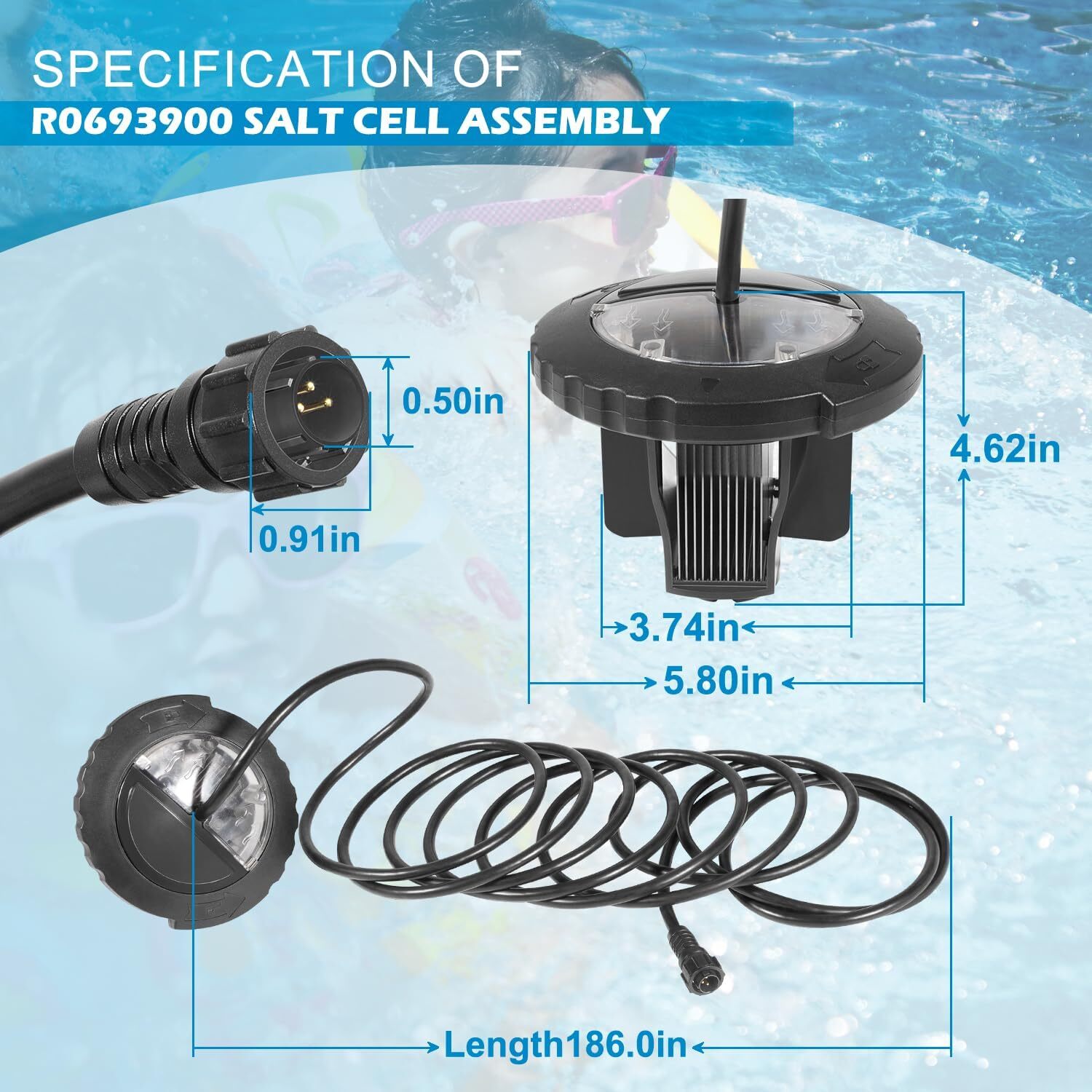 For All Jandy Pro Series TruClear Chlorine TruClear Salt Cell Assembly R0693900
