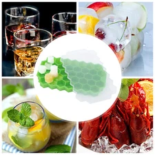 Ice Cube Tray, Ice Trays, Flexible, Stackable Ice Cube Tray with Lids