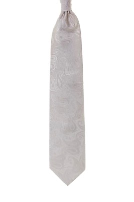 Genuine Off-White Cream Fashion Suit Paisley Patterned Poly-Rayon Hand Made Tie 