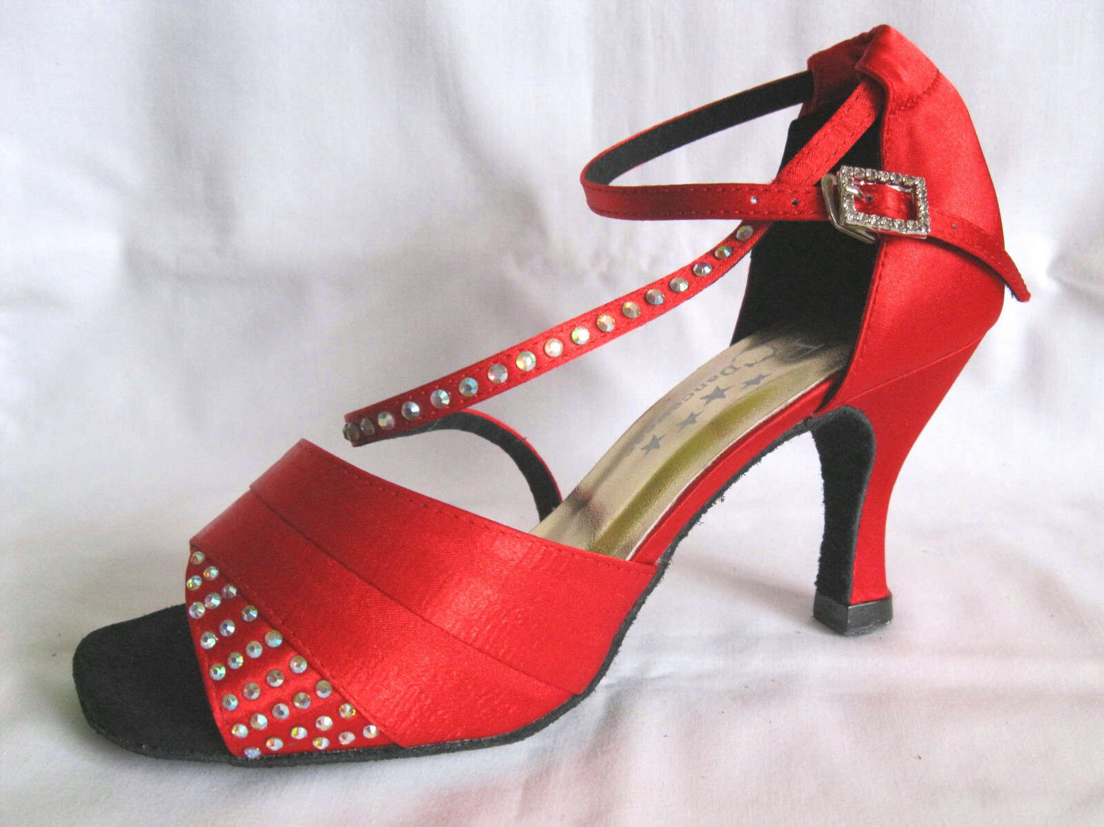 Ladies Black or Red Ballroom, Salsa, Latin, Jive, Dance Shoes UK