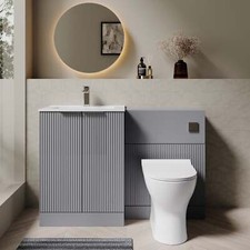 Hudson Reed 1000mm Doric Fluted Combination Packs Bathroom Sink Basin WC