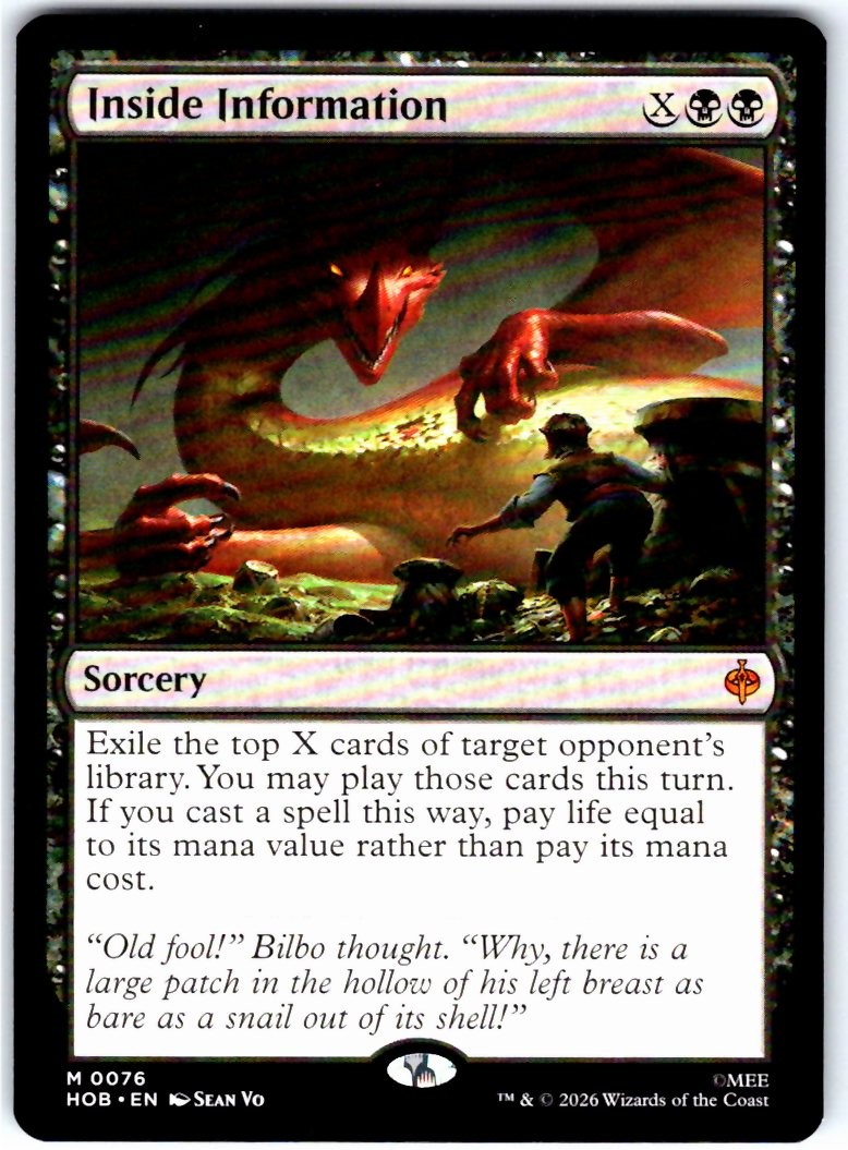 INSIDE INFORMATION - 76 - MYTHIC - MTG - THE HOBBIT - NM
